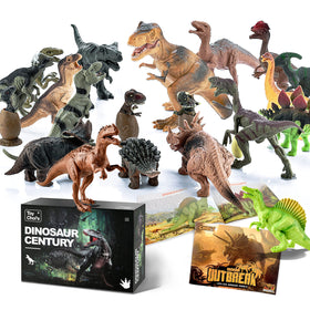 Toy Choi's 20-pack dinosaur figures for imaginative play with durable, safe plastic.