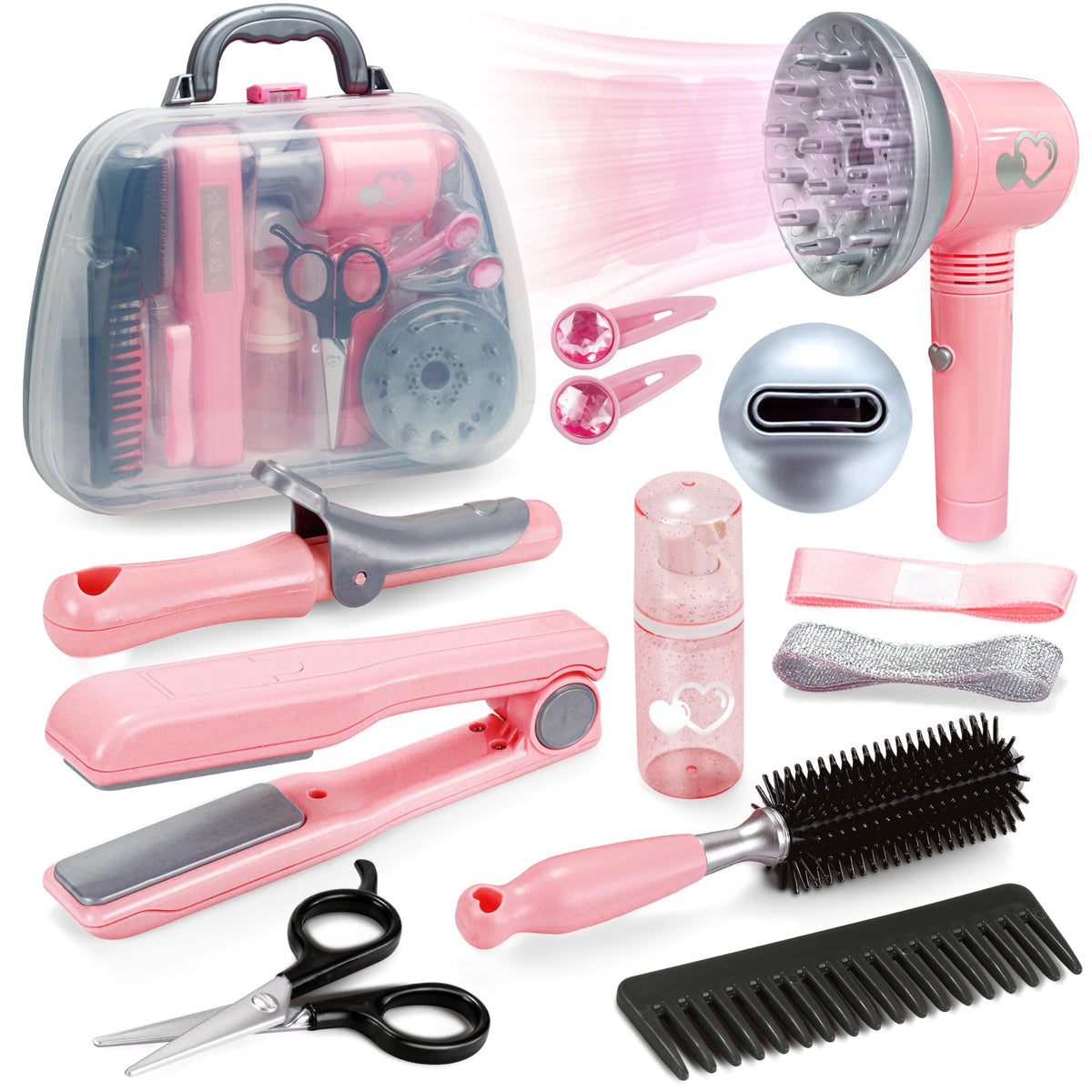 Toy Choi's Hair Salon hairdryer for pretend play and styling fun.