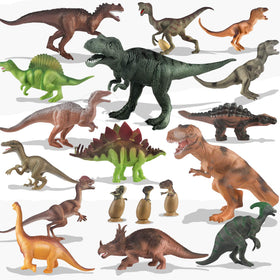 Toy Choi's lifelike dinosaurs with soft edges for realistic pretend play.