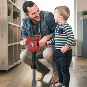 Toy Choi's jackhammer with realistic action for authentic construction play