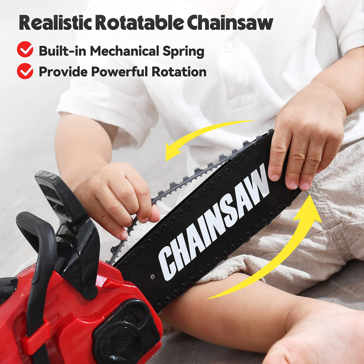 Toy Choi's toy chainsaw ideal for outdoor imaginative play and gifting.