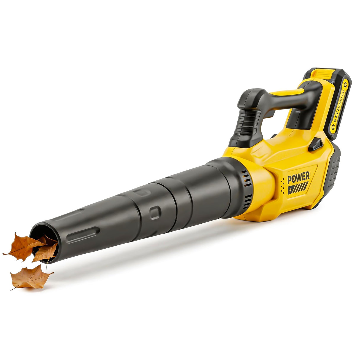 Toy Choi's Toy Leaf Blower real air and engine sounds enhance outdoor play.
