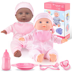 Toy Choi's Twin Baby Dolls 12-inch soft body for cozy hugs and imaginative play.