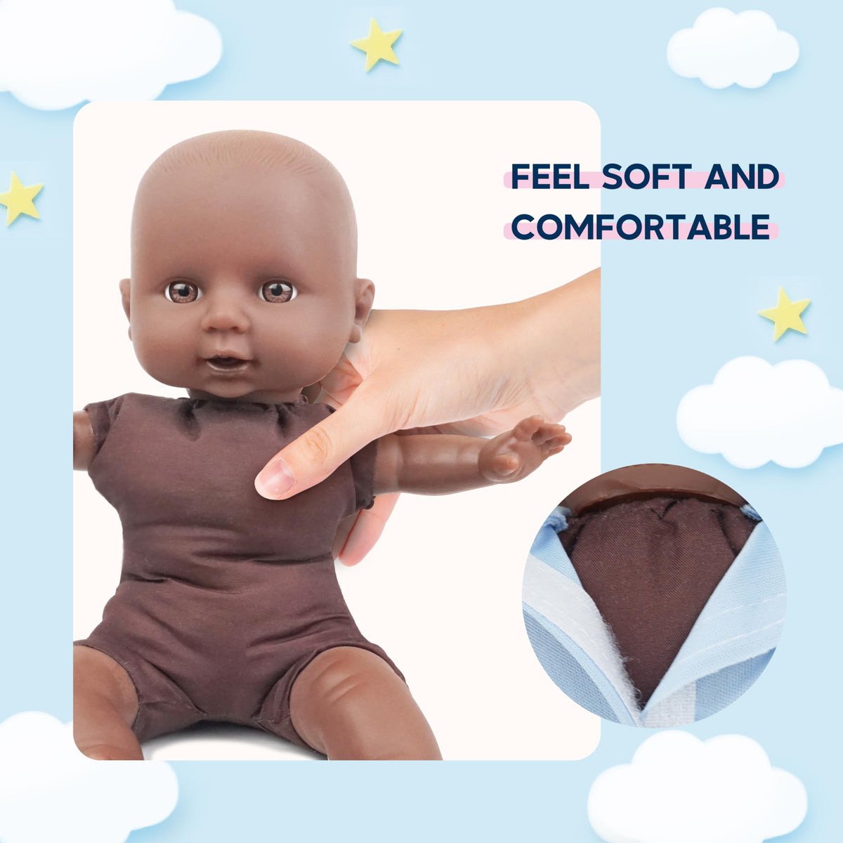 Toy Choi's soft-body twins shown from side for gentle touch