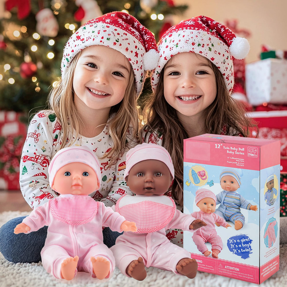 Toy Choi's twin dolls use washable outfits for quick cleanup after play.