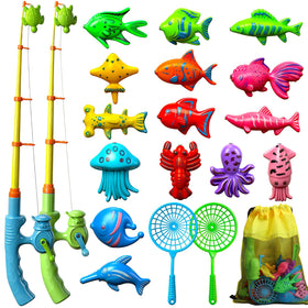 TOY Life 2-player magnetic fishing game in bath for cooperative play.