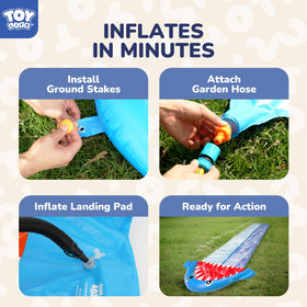 TOY Life 20ft backyard slide fits wide lawns and tall excitement