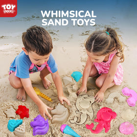 TOY Life 23Pcs cupcake and diamond molds to create sweet sand sculptures