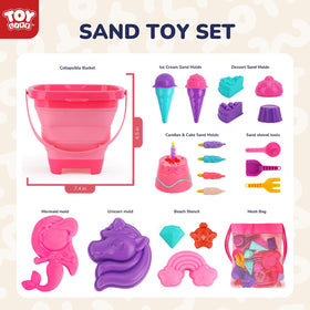 TOY Life 23Pcs mesh storage bag keeps all pieces organized and dry