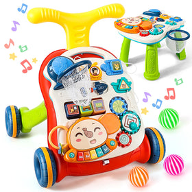 TOY Life 3-in-1 push walker with music panel encourages early walking and exploration.