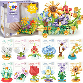 TOY Life 36-pack flower blocks for kids inspire classroom crafts.