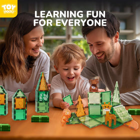 TOY Life 38 Pcs Magnetic Tiles Animals Family Bonding, great for shared problem-solving sessions.