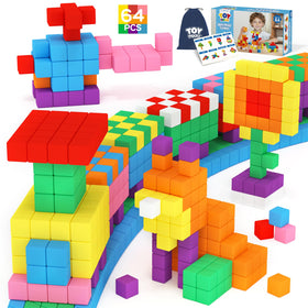 TOY Life 64PCS magnetic blocks set enables creative 3D builds