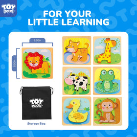 TOY Life 7-piece animal puzzle cow piece supports focused play sessions