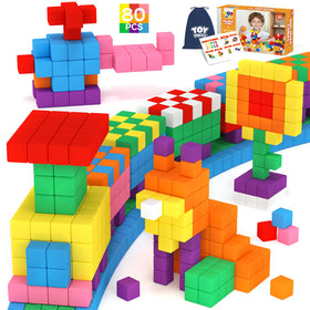 TOY Life 80pcs magnetic blocks assembly: sparks imaginative 3D building.