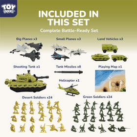 TOY Life Army Men tanks provide rugged land battles and immersive play