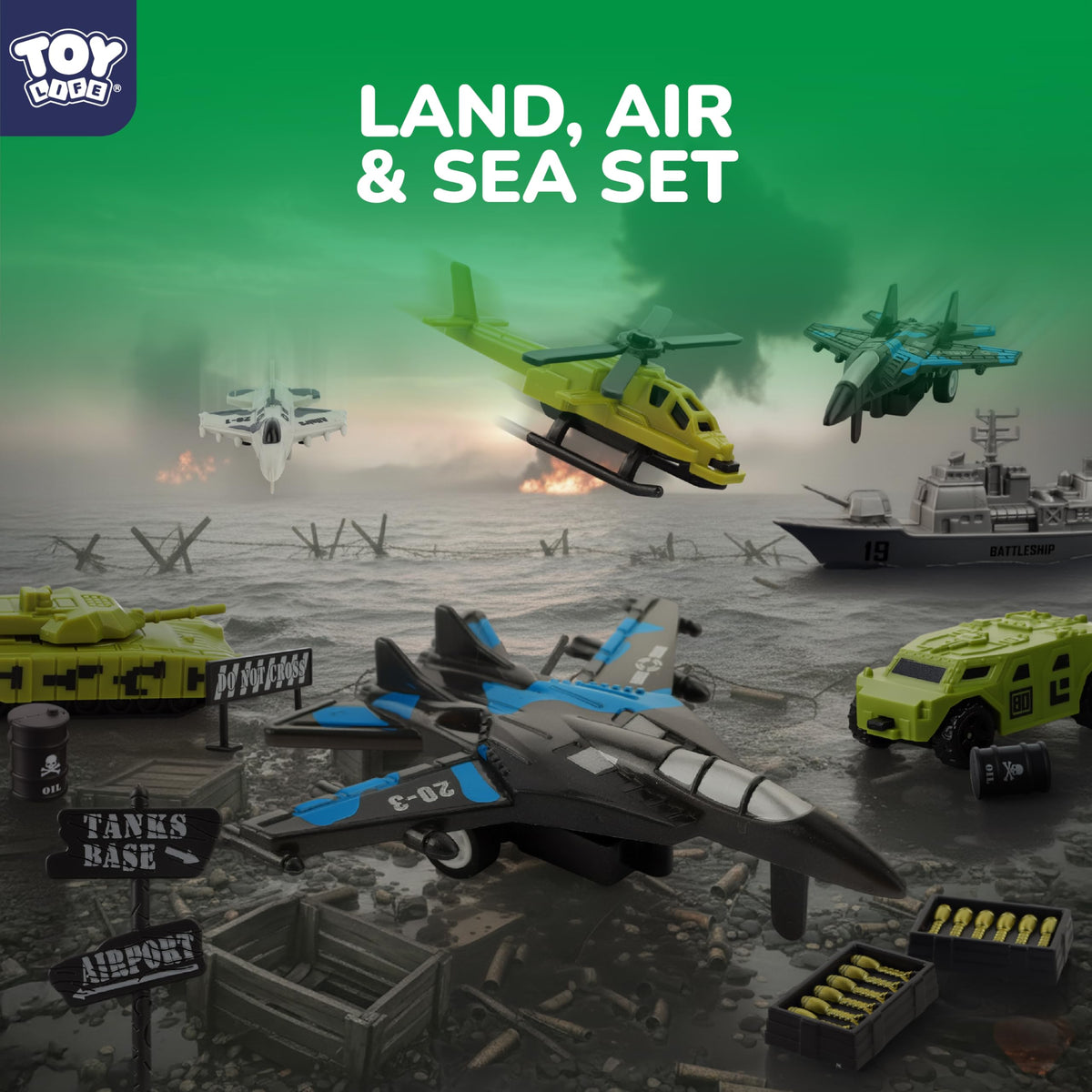 TOY Life Army Men armored vehicles on rugged terrain adventures.