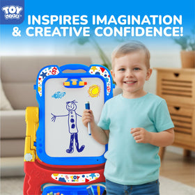 TOY Life Art Easel assembles in minutes for quick setup and use