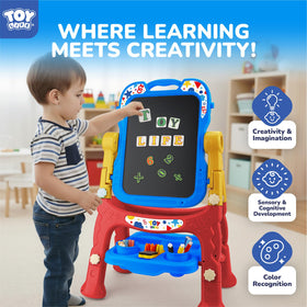 TOY Life Art Easel includes magnetic letters and numbers for playful literacy and math