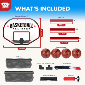 TOY Life soft PU balls included for safer shooting sessions with younger players.