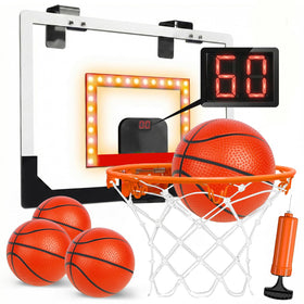 TOY Life door mounted basketball hoop with LED score display for quick play