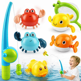 TOY Life magnetic fishing rod with sea animals boosts hand-eye coordination in bath time