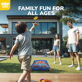TOY Life Bean Bags Toss anti-slip-fabric emphasizes stable play on varied surfaces.