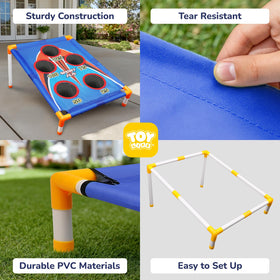 TOY Life Bean Bags Toss outdoor-play highlights portable design for travel-friendly fun.