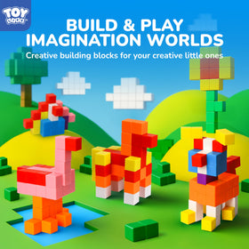 TOY Life bright magnetic cubes promote color recognition during play