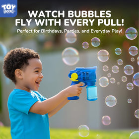 TOY Life bubble blaster for kids during outdoor play with bubbles.
