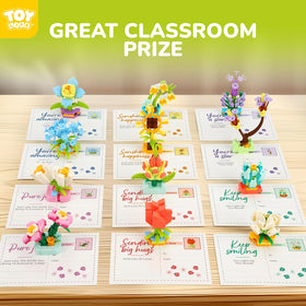 TOY Life flower building blocks demonstrating garden assembly play.