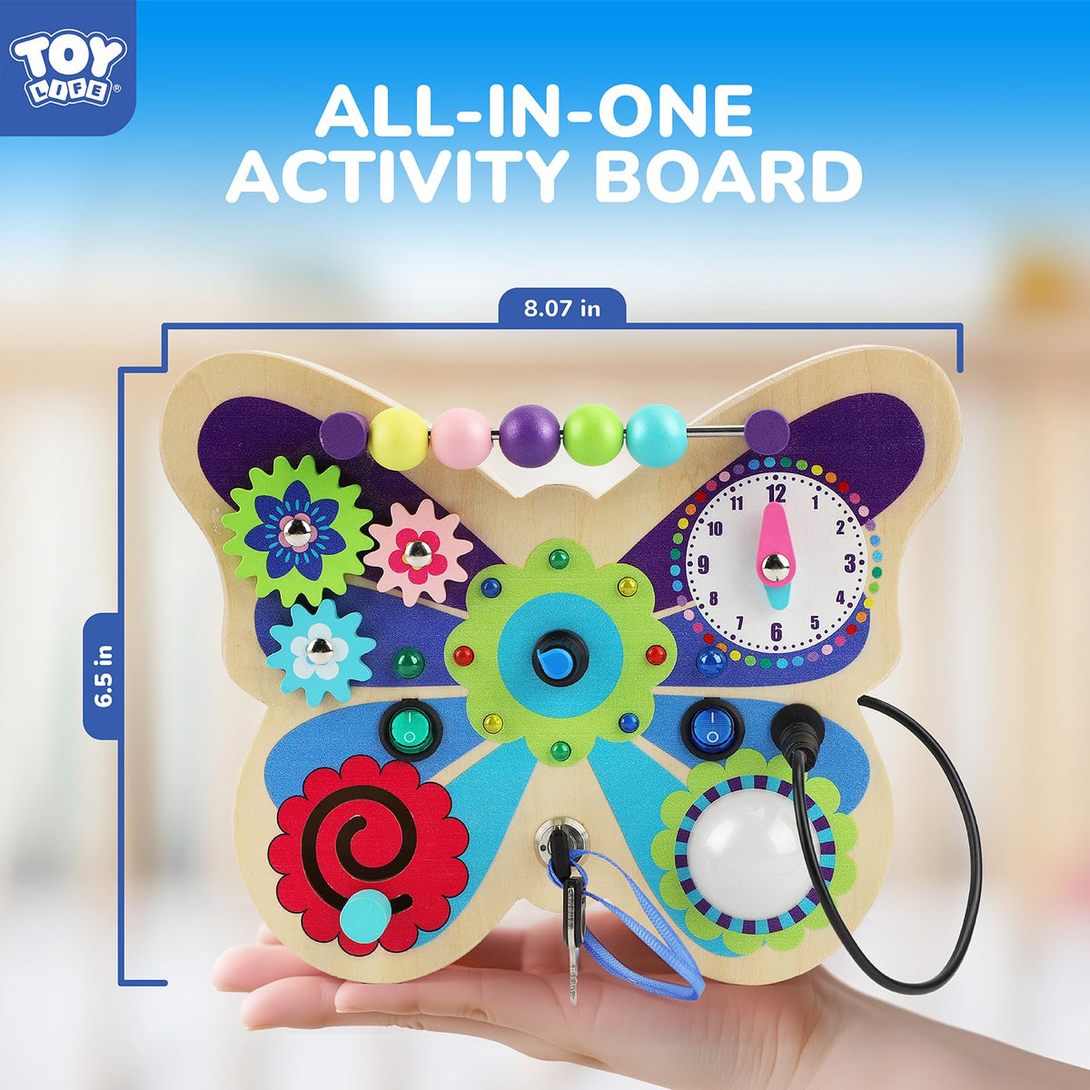 TOY Life butterfly busy board sliders encourage hand-eye coordination
