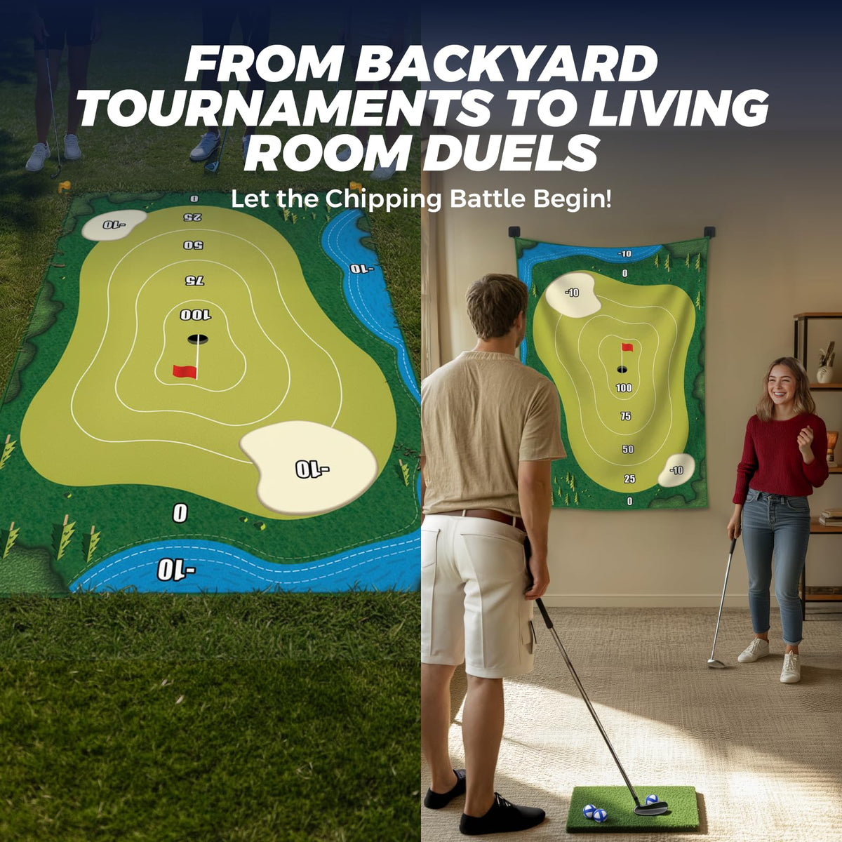 TOY Life chipping golf mat durable fabric ensures long lasting play.