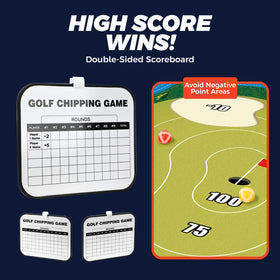 TOY Life chipping golf mat center goal helps track points during play.