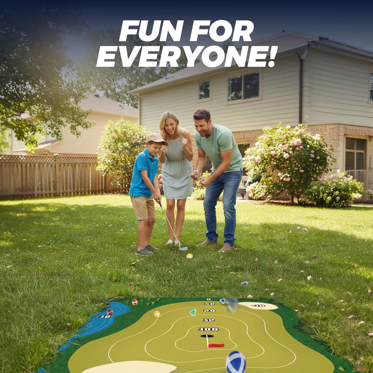 TOY Life chipping golf mat indoor outdoor use fits family games.