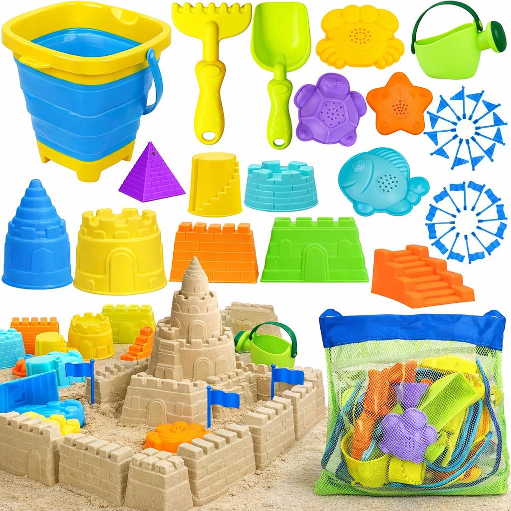 TOY Life collapsible sand bucket for easy, portable beach play.