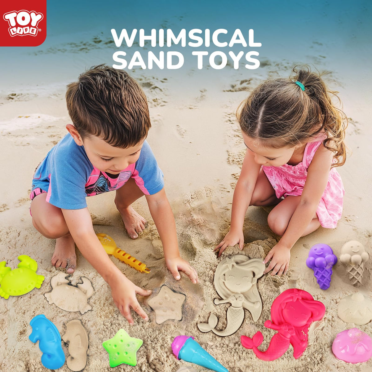 TOY Life collapsible silicone bucket for easy packing at the beach.