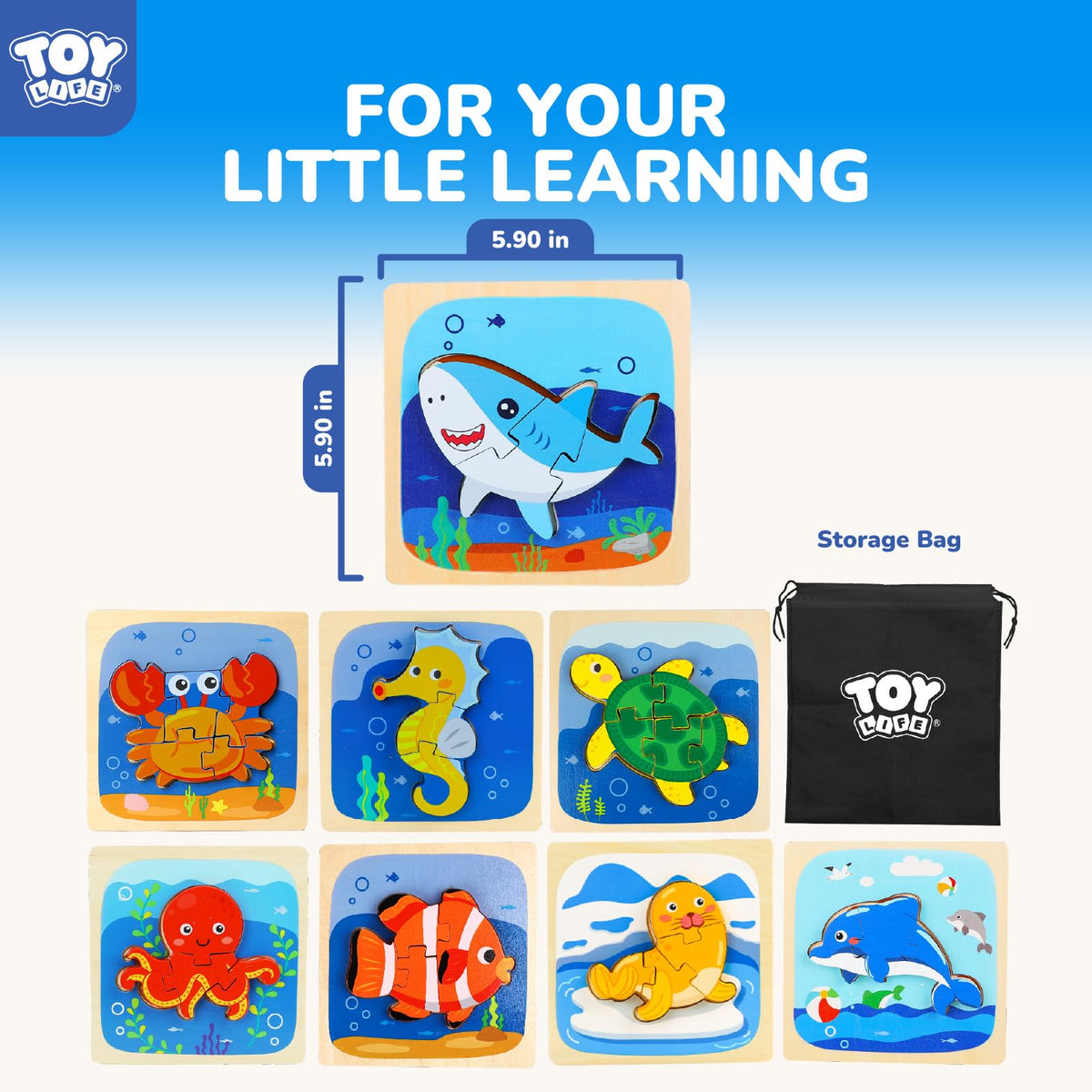 TOY Life colorful animal pieces teach animals, colors, and basic concepts.