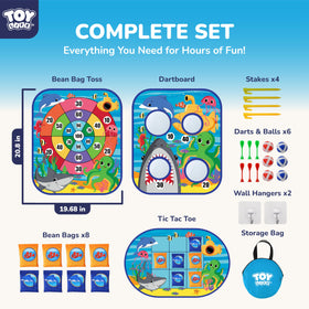 TOY Life colorful bean bags set for safe, playful target tossing.
