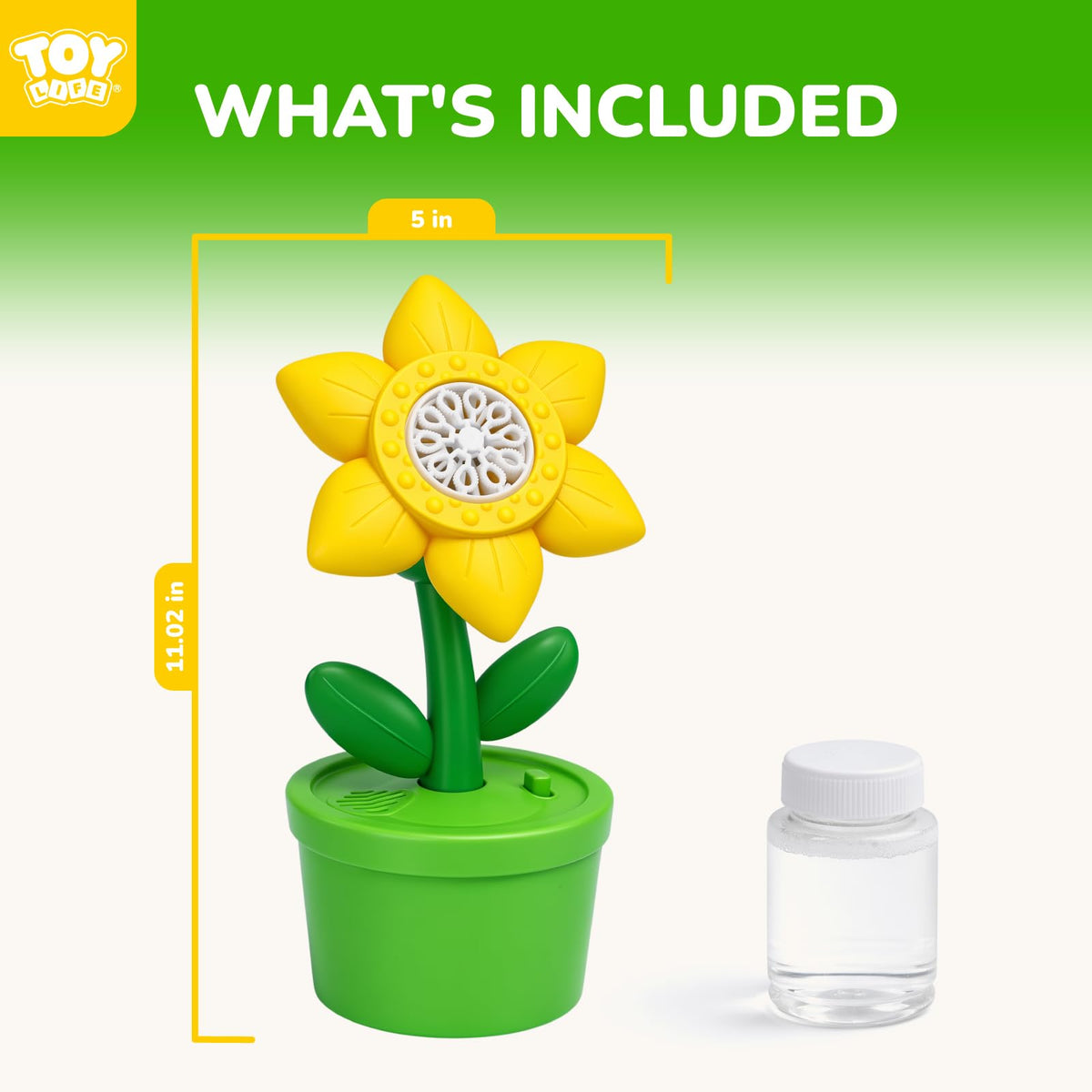 TOY Life Daisy Bubble Machine pink flower design brightens backyards and playrooms.