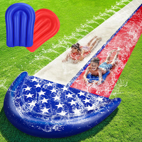 TOY Life giant-american-flag-water-slide for backyard fun and patriotic celebrations.