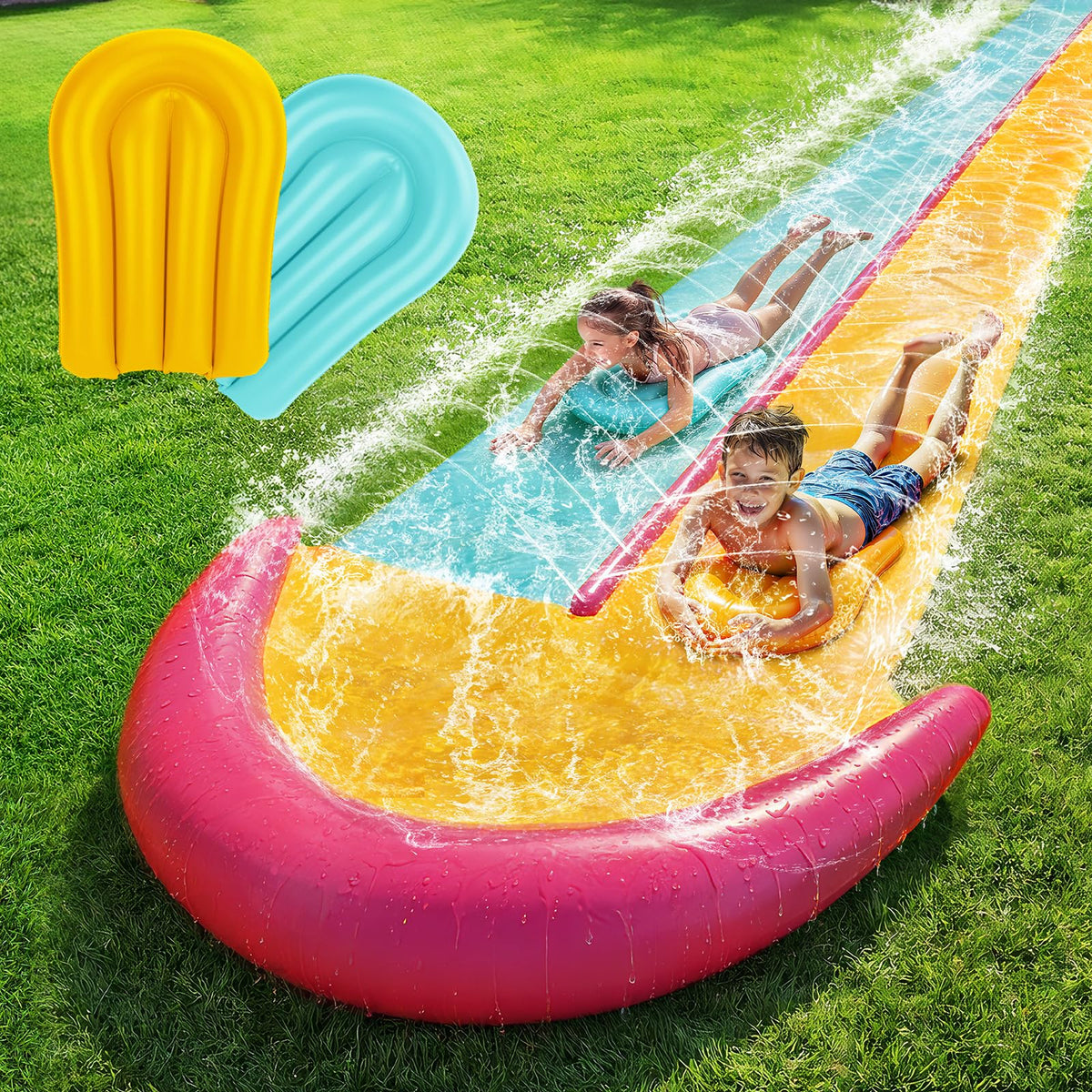 TOY Life giant water slide 20ft in backyard for energetic summer fun