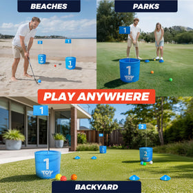 TOY Life Golf Game Set flag pole marks holes for clear targets