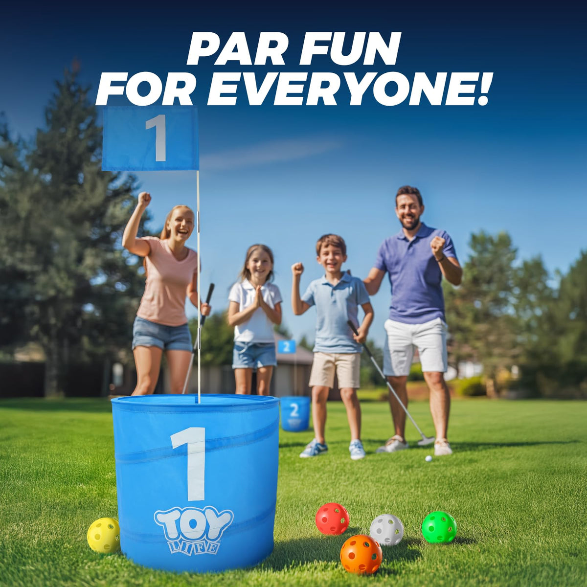 TOY Life Golf Game Set outdoor fun for lawn, beach, and camping adventures