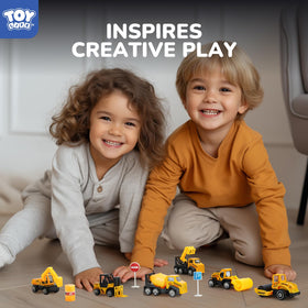 TOY Life mini trucks support imaginative role-play for budding builders.