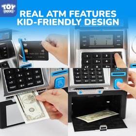 TOY Life Kids Bank ATM coin-deposit demonstrates real-money interaction