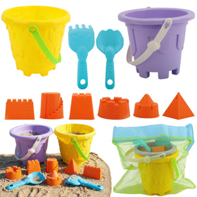 TOY Life two bright beach buckets spark imaginative sand castle play.