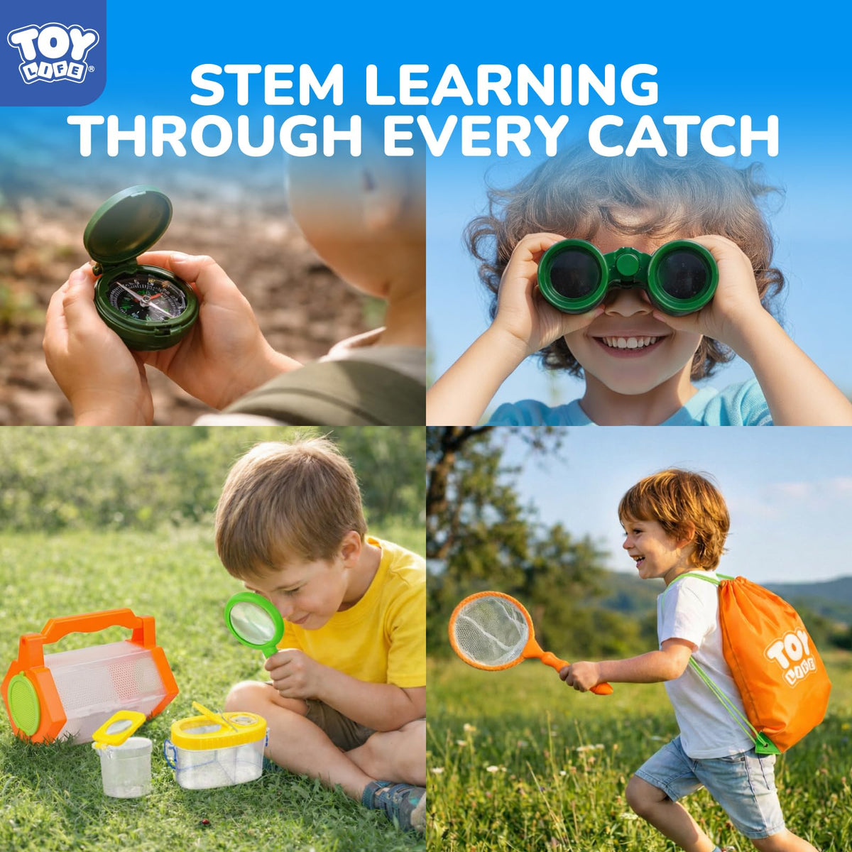 TOY Life backpack stores all explorer gear for easy transportation.