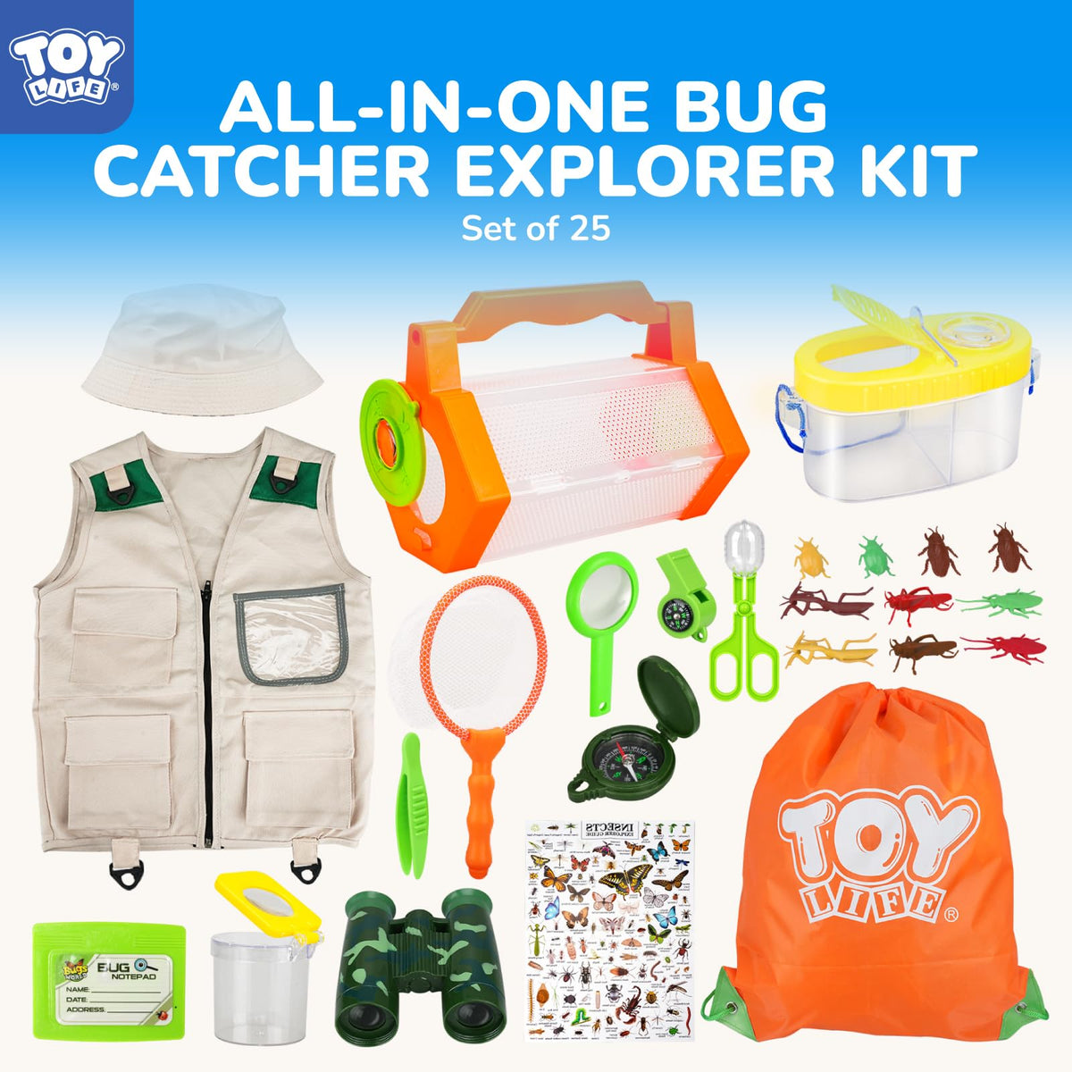 TOY Life compass and whistle aid kid-friendly direction checks on hikes.