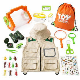 TOY Life Kids Explorer Bug Catcher Kit with safari costume enhances imaginative outdoor play.